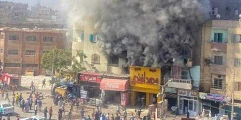 النيابة العامة بالجيزة تحقق في أسباب حريق مصنع مراتب بمنشأة القناطر
